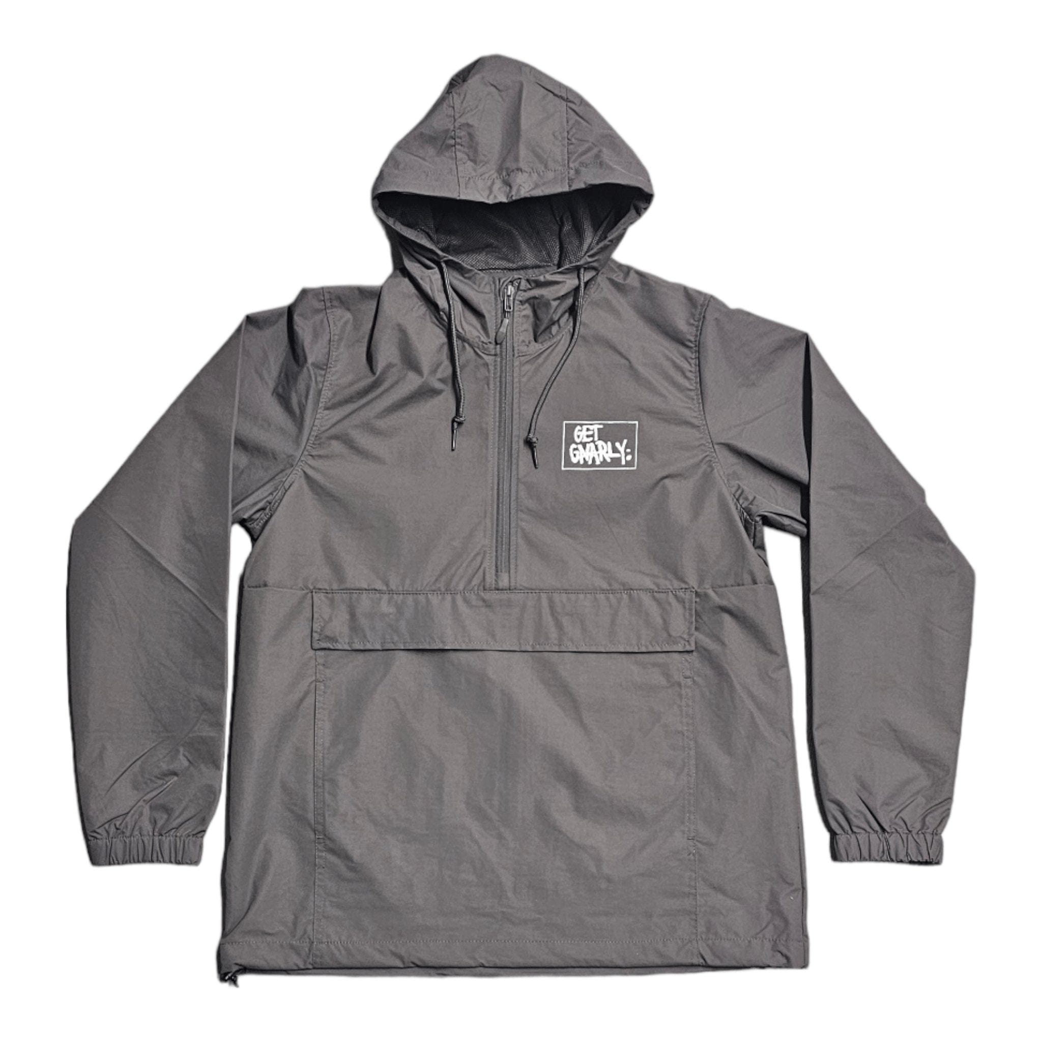 Box Logo Anorak Windbreaket Jacket Graphite Get Gnarly S Graphite