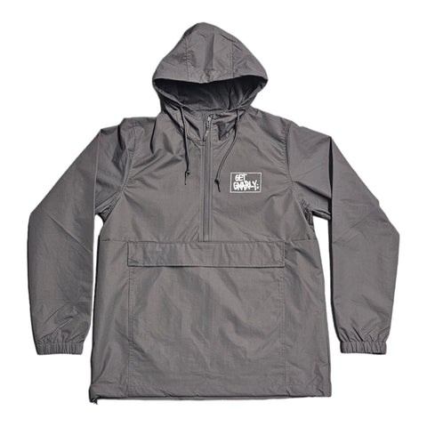 Box Logo Anorak Windbreaket Jacket Graphite-Jackets-Get Gnarly 
