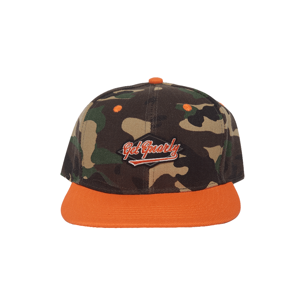 Diamond Vision Snapback Camo/Orange-Hat-Get Gnarly 
