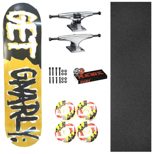 Get Gnarly OG Logo Skateboard Complete Yellow-Completes-Get Gnarly 