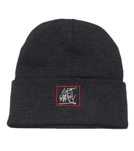 Get Gnarly Deathstix Box Logo Charcoal Beanie-Beanie-Get Gnarly 