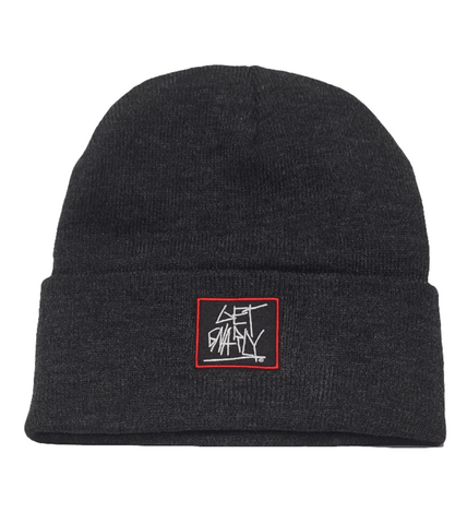 Get Gnarly Deathstix Box Logo Charcoal Beanie-Beanie-Get Gnarly 