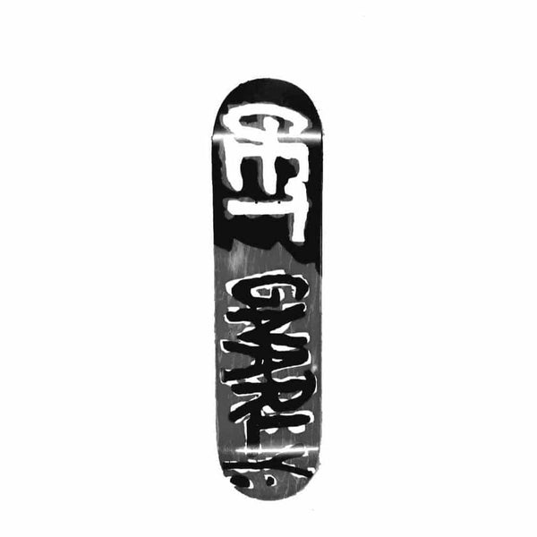 Wood Stain Logo Skateboard Deck Black-Deck-Get Gnarly 