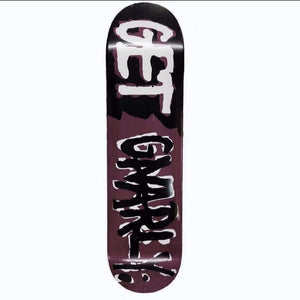 Wood Stain Logo Skateboard Deck Black-Deck-Get Gnarly 