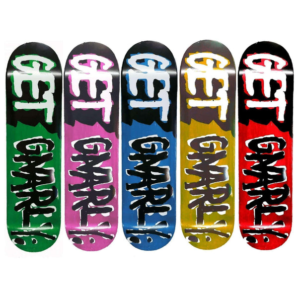 Wood Stain Logo Skateboard Deck Green-Deck-Get Gnarly 