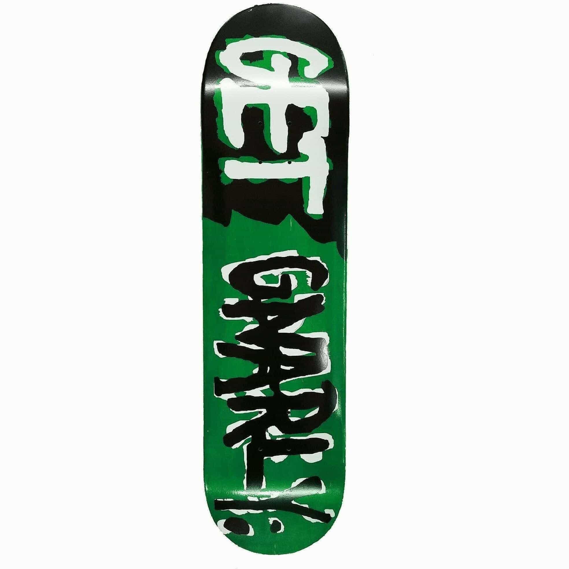 Wood Stain Logo Skateboard Deck Green-Deck-Get Gnarly 