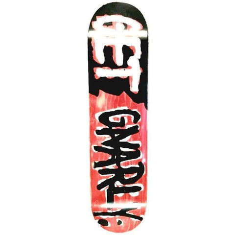 Wood Stain Logo Skateboard Deck Orange-Deck-Get Gnarly 