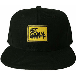 Yellow Box Logo Snapback-Hat-Get Gnarly 