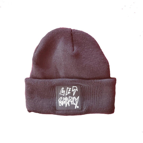 Get Gnarly Hollow logo Black beanie-Beanie-Get Gnarly 