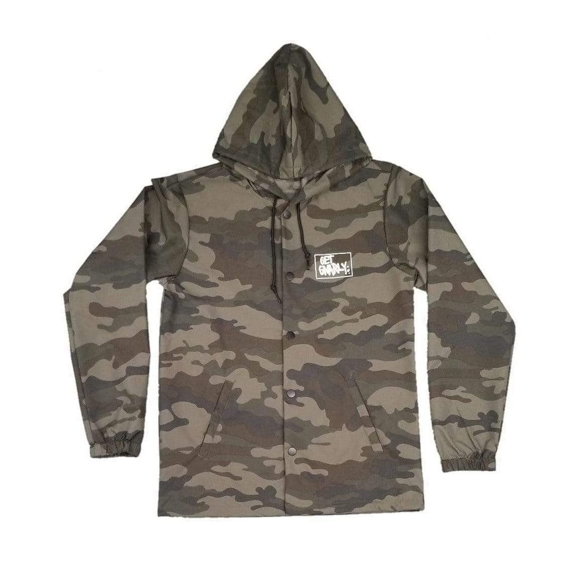 Box Logo Hooded Coaches Jacket Forest Camo - Get Gnarly