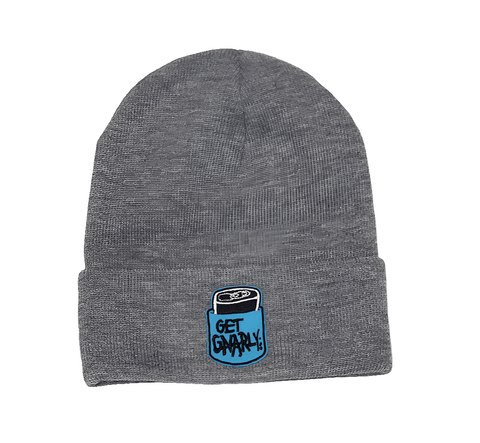 Get Gnarly Koozie Logo Grey Beanie-Beanie-Get Gnarly 