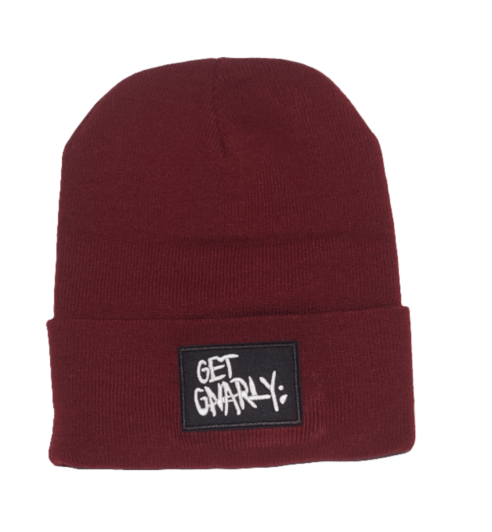 Get Gnarly OG Logo Maroon Beanie-Beanie-Get Gnarly 