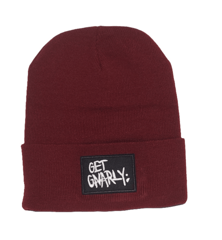 Get Gnarly OG Logo Maroon Beanie-Beanie-Get Gnarly 