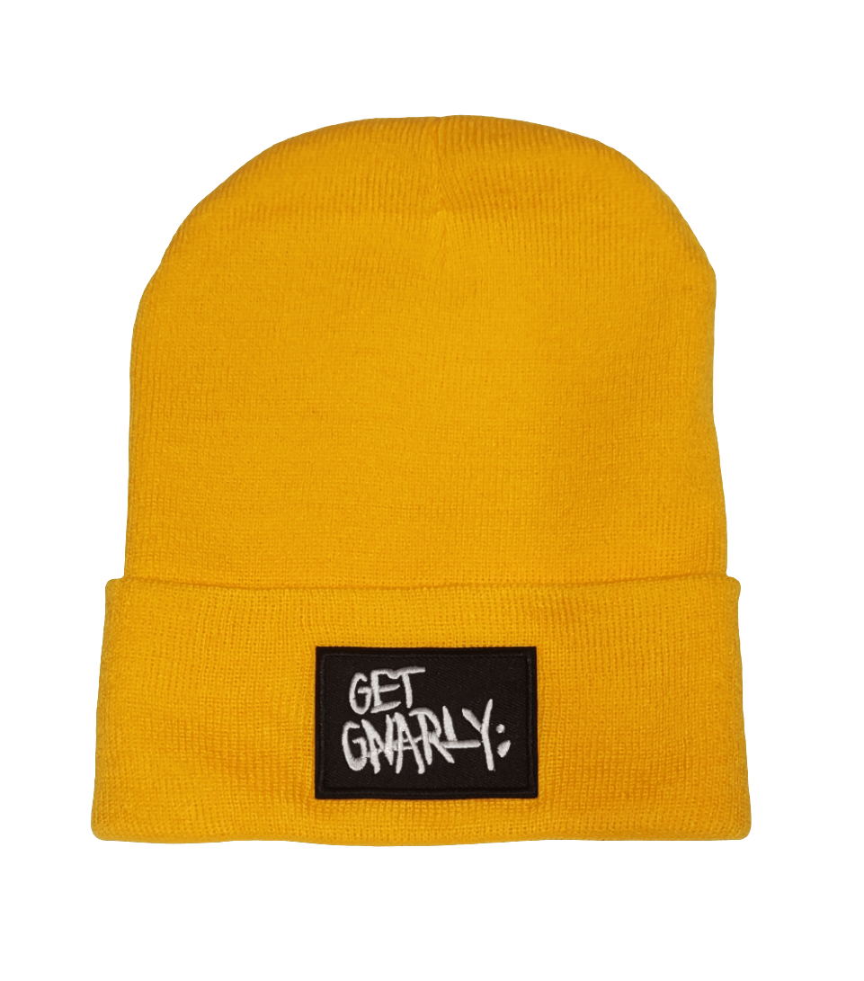 Get Gnarly OG Logo Yellow Beanie-Beanie-Get Gnarly 