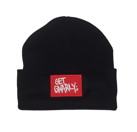 Get Gnarly Red Label Black Beanie-Beanie-Get Gnarly 