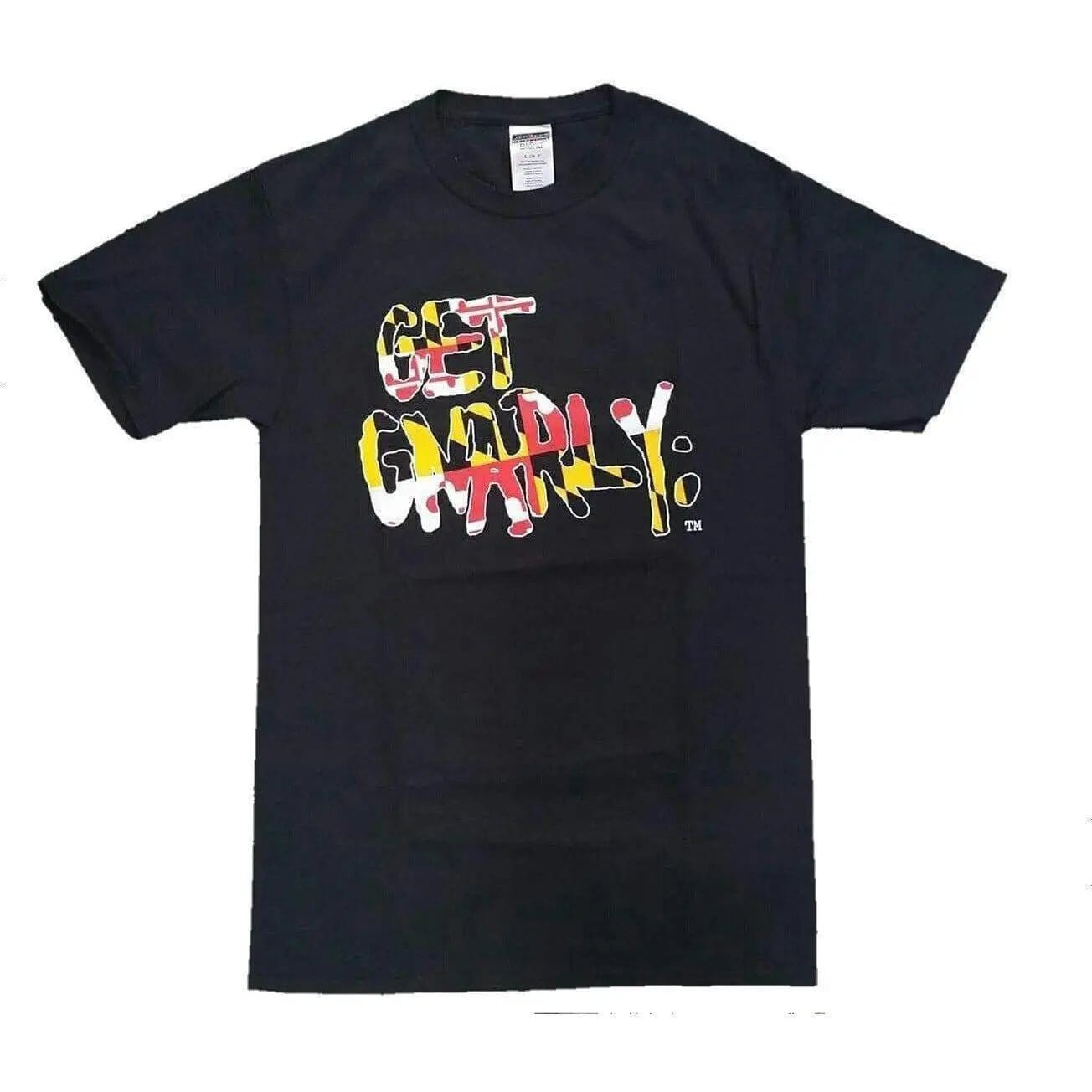 Maryland Skate Flag Logo Tee Black - Get Gnarly, image size:1304x1304