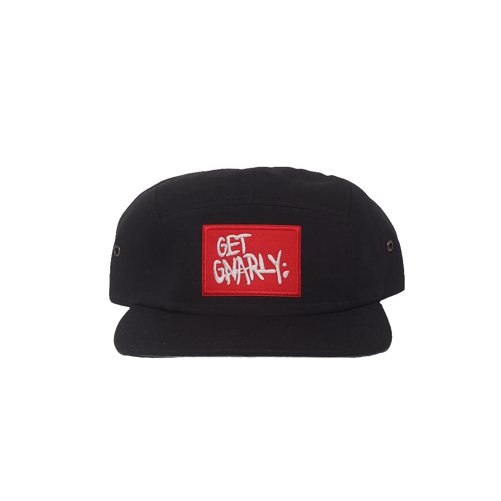 OG Logo Five Panel Black-Hat-Get Gnarly 