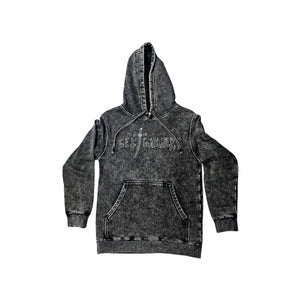 Pentagram Dagger Pullover Hoodie Mineral Wash-Sweatshirt-Get Gnarly 