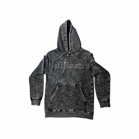 Pentagram Dagger Pullover Hoodie Mineral Wash-Sweatshirt-Get Gnarly 